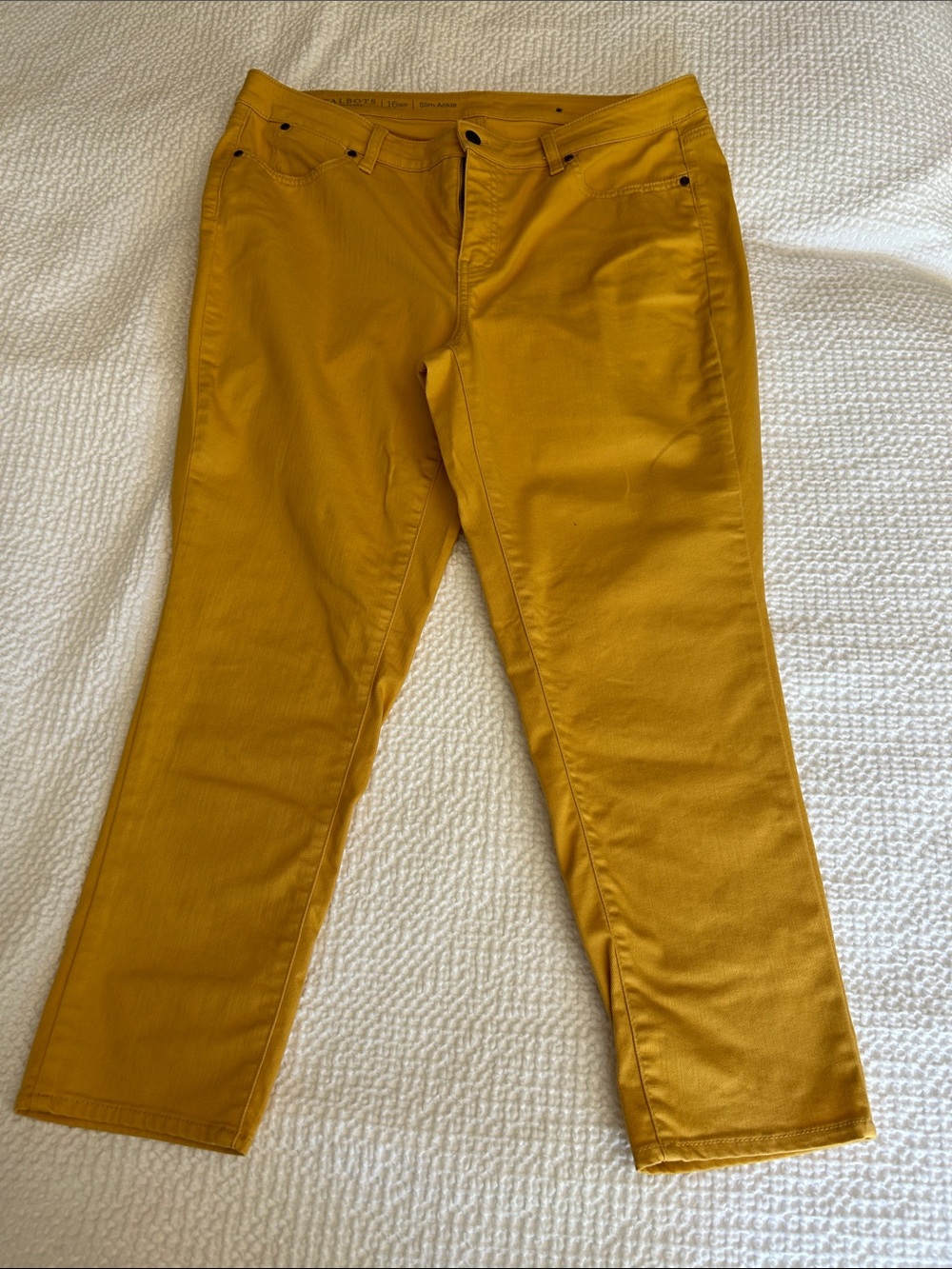 Talbots Mustard Straight Leg Pants